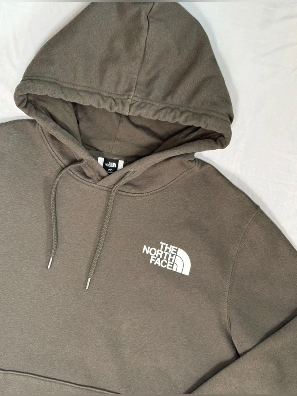 The North Face Mens Sz M Pullover Hoodie Sweatshirt Brown Half Dome Logo Fleece - Picture 3 of 11